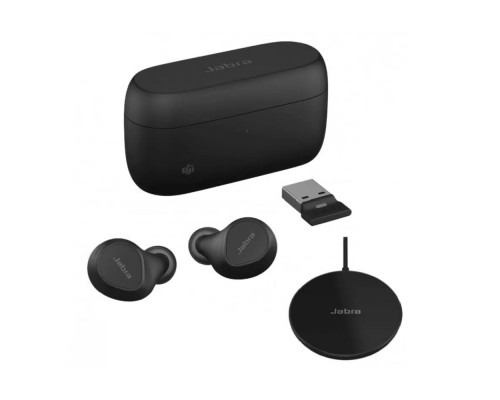 [Гарнитура] Наушники с микрофоном Jabra Evolve 2 Buds черный внутриканальные BT в ушной раковине (20797-999-989)