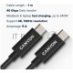 Кабель CANYON, U4-CC-5A1M-E, USB4 TYPE-C to TYPE-C cable assembly 40G 1m 5A 240W(ERP) with E-MARK, CE, ROHS, black