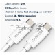 Кабель CANYON, U4-CC-5A2M-E, USB4 TYPE-C to TYPE-C cable assembly 20G 2m 5A 240W(ERP) with E-MARK, CE, ROHS, white