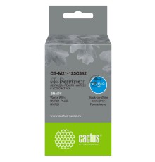 Картридж ленточный Cactus CS-M21-125C342 черный, 6 мм, черный шрифт, белый фон, 2.1м для Brady BMP21-PLUS, BMP21, BMP21-LAB