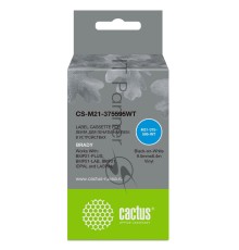 Картридж ленточный Cactus CS-M21-375595WT черный, 9.5мм, черный шрифт, белый фон, 6.4м для Brady BMP21-PLUS, BMP21-LAB