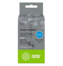 Картридж ленточный Cactus CS-M21-750595GN белый, 19.1мм, белый шрифт, зеленый фон, 6.4м для Brady BMP21-PLUS, BMP21-LAB