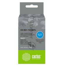 Картридж ленточный Cactus CS-M21-750595YL черный, 19.1мм, черный шрифт, желтый фон, 6.4м для Brady BMP21-PLUS, BMP21-LAB
