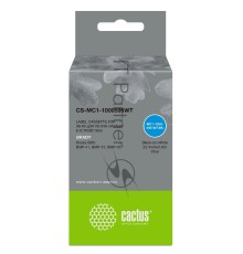 Картридж ленточный Cactus CS-MC1-1000595WT черный, 25.4мм, черный шрифт, белый фон, 7.6м для Brady BMP-41/BMP-51/BMP-53-PC-Linked