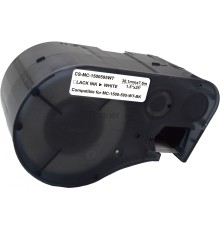 Картридж ленточный Cactus CS-MC-1500595WT черный, 38.1мм, черный шрифт, белый фон, 7.6м для Brady BMP-41/BMP-51/BMP-53-PC-Linked