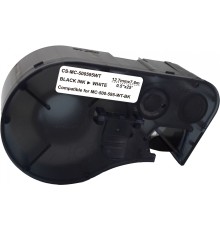 Картридж ленточный Cactus CS-MC-500595WT черный, 12.7мм, белый фон, 7.6м для Brady BMP-41/BMP-51/BMP-53-PC-Linked