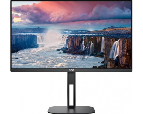 Монитор AOC LCD 27'' [16:9] 2560х1440(WQHD) IPS, nonGLARE, Нет, 75 Гц, 300cd/m2, H178°/V178°, 1000:1, 20M:1, 16,7 миллионов цветов, 1ms, HDMI, DP, USB-Hub, Height adj, Pivot, Tilt, Swivel, Speakers, Audio out, 3Y, Black