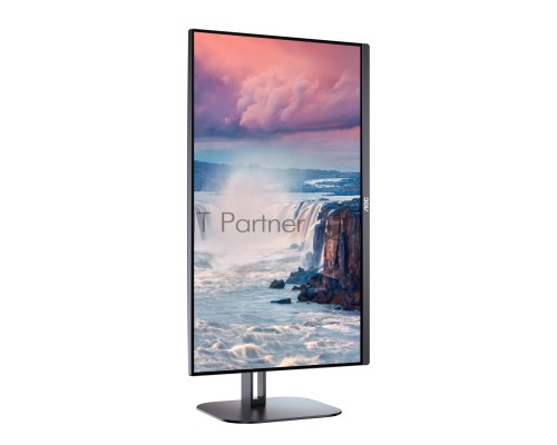 Монитор AOC LCD 27'' [16:9] 2560х1440(WQHD) IPS, nonGLARE, Нет, 75 Гц, 300cd/m2, H178°/V178°, 1000:1, 20M:1, 16,7 миллионов цветов, 1ms, HDMI, DP, USB-Hub, Height adj, Pivot, Tilt, Swivel, Speakers, Audio out, 3Y, Black