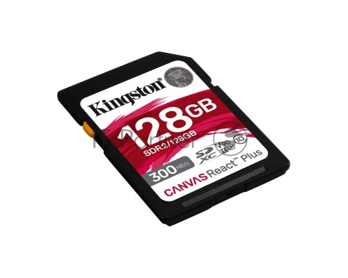 Флеш карта Kingston 128GB Canvas React Plus SDXC UHS-II 300R/260W U3 V90