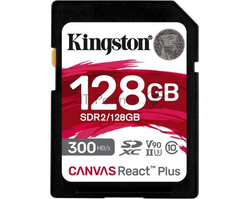Флеш карта Kingston 128GB Canvas React Plus SDXC UHS-II 300R/260W U3 V90
