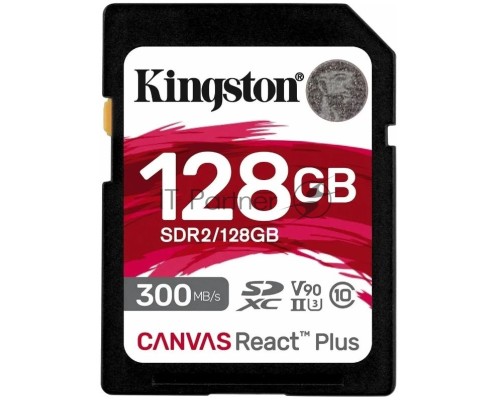 Флеш карта Kingston 128GB Canvas React Plus SDXC UHS-II 300R/260W U3 V90