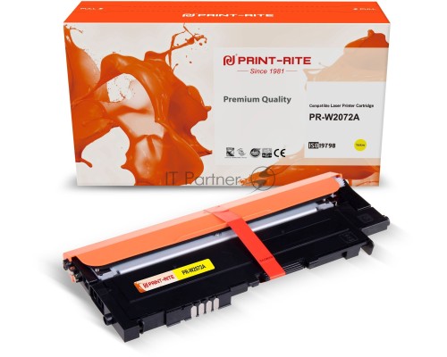 Картридж лазерный Print-Rite TFHA9PYPU1J PR-W2072A W2072A (есть ограничения по прошивке) желтый (700стр.) для HP Color Laser 150a/150nw/178nw MFP/179fnw MFP Картридж лазерный Print-Rite TFHA9PYPU1J PR-W2072A W2072A (есть ограничения по прошивке) желтый (700стр.) для HP Color Laser 150a/150nw/178nw MFP/179fnw MFP