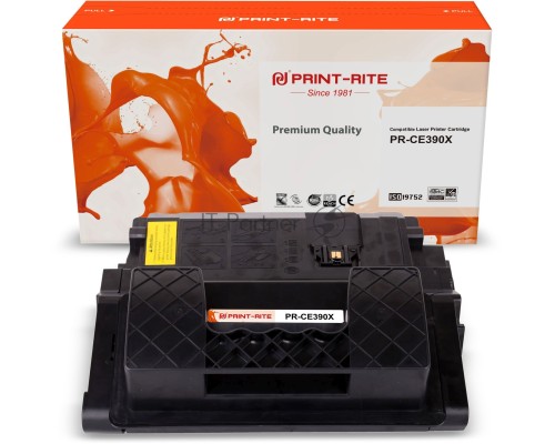 Картридж лазерный Print-Rite TFHALPBPU1J PR-CE390X CE390X черный (24000стр.) для HP LJ M4555