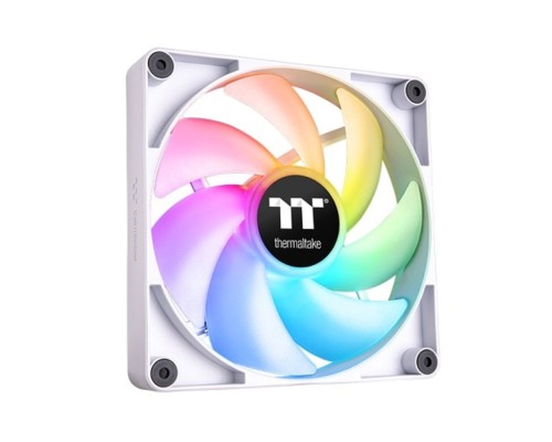 [Блок питания] Кулер для компьютерного корпуса, Thermaltake, CT120 ARGB Sync PC Cooling Fan White, CL-F153-PL12SW-A, ARGB 120мм вентилятор, 2000об.мин, 4pin PWM/3pin ARGB, 57.05CFM, 25.8 dB(A), 120x120x25мм, Белый