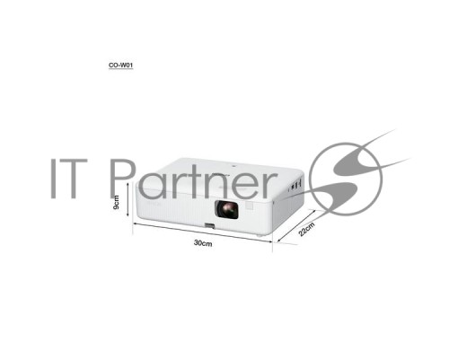 Проектор Epson CO-W01 white (LCD, 1280×800, 3000Lm, 1,27-1,71:1, 300:1, HDMI, USB-A) (V11HA86040)