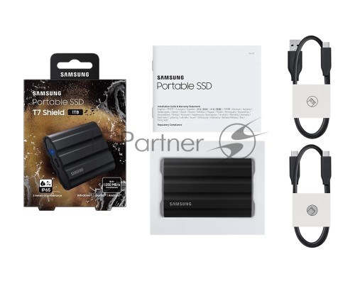 Твердотельный диск 1TB Samsung T7 Shield MU-PE1T0S/WW, V-NAND, USB 3.2 Gen 2 Type-C  [R/W - 1000/1050 MB/s]/EU