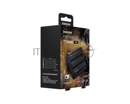 Твердотельный диск 1TB Samsung T7 Shield MU-PE1T0S/WW, V-NAND, USB 3.2 Gen 2 Type-C  [R/W - 1000/1050 MB/s]/EU
