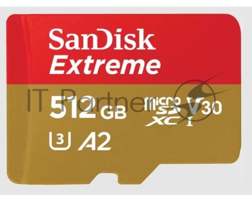 Флеш карта microSD 512GB SanDisk microSDXC Class 10 UHS-I A2 C10 V30 U3 Extreme 190MB/s