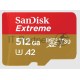 Флеш карта microSD 512GB SanDisk microSDXC Class 10 UHS-I A2 C10 V30 U3 Extreme 190MB/s