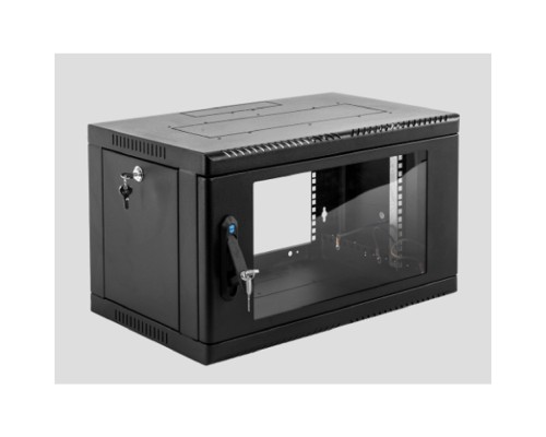 [Монтажное оборудование] ЦМО Шкаф телекоммуникационный настенный сварной 6U (600 x 500) съёмные стенки, дверь стекло, чёрный, ШРН-6.500-9005