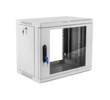 ЦМО Шкаф телекоммуникационный настенный сварной 9U (600 x 350) съёмные стенки, дверь стекло, ШРН-9.350