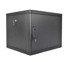 ЦМО Шкаф телекоммуникационный настенный сварной 9U (600 x 350) съёмные стенки, дверь металл, чёрный, ШРН-9.350.1-9005