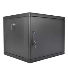 ЦМО Шкаф телекоммуникационный настенный сварной 9U (600 x 350) съёмные стенки, дверь металл, чёрный, ШРН-9.350.1-9005