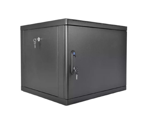 [Монтажное оборудование] ЦМО Шкаф телекоммуникационный настенный сварной 9U (600 x 350) съёмные стенки, дверь металл, чёрный, ШРН-9.350.1-9005