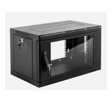 ЦМО Шкаф телекоммуникационный настенный сварной 9U (600 x 500) съёмные стенки, дверь стекло, чёрный, ШРН-9.500-9005