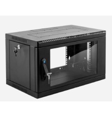 ЦМО Шкаф телекоммуникационный настенный сварной 9U (600 x 500) съёмные стенки, дверь стекло, чёрный, ШРН-9.500-9005