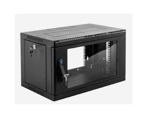 [Монтажное оборудование] ЦМО Шкаф телекоммуникационный настенный сварной 9U (600 x 500) съёмные стенки, дверь стекло, чёрный, ШРН-9.500-9005