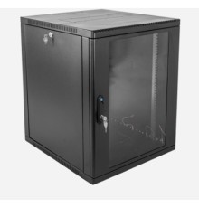 ЦМО Шкаф телекоммуникационный настенный сварной 15U (600 x 500) съёмные стенки, дверь стекло, чёрный, ШРН-15.500-9005