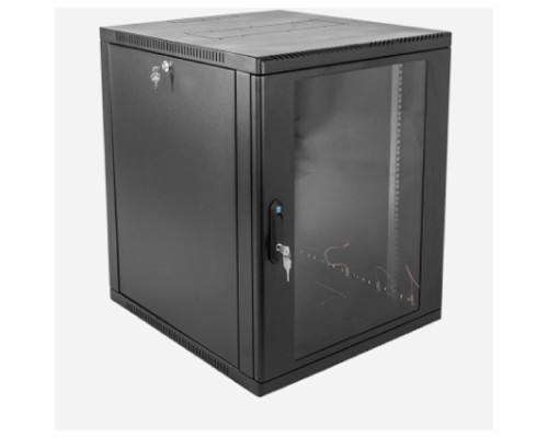 [Монтажное оборудование] ЦМО Шкаф телекоммуникационный настенный сварной 15U (600 x 500) съёмные стенки, дверь стекло, чёрный, ШРН-15.500-9005