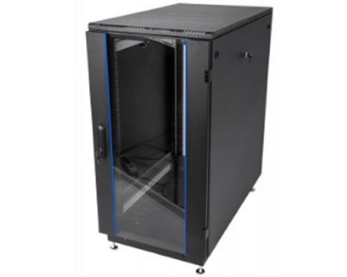 [Монтажное оборудование] ЦМО Шкаф телекоммуникационный напольный 24U (600 x 600) дверь стекло, чёрный, ШТК-М-24.6.6-1ААА-9005