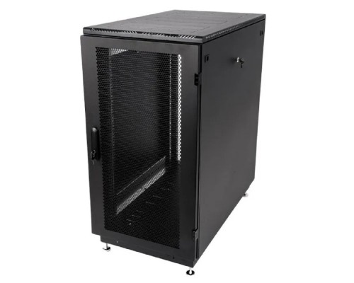[Монтажное оборудование] ЦМО Шкаф серверный напольный 24U (600 x 1000) дверь перфорированная 2 шт., чёрный, ШТК-М-24.6.10-44АА-9005