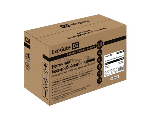 ИБП ExeGate Power Smart ULB-1000.LCD.AVR.2SH <1000VA/550W, LCD, AVR, 2*Schuko, Black>