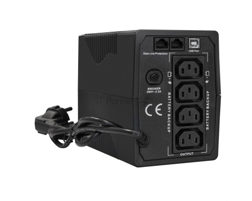 ИБП ExeGate SpecialPro Smart LLB-650.LCD.AVR.4C13.RJ.USB <650VA/360W, LCD, AVR, 4*C13, RJ45/11, USB, Black>