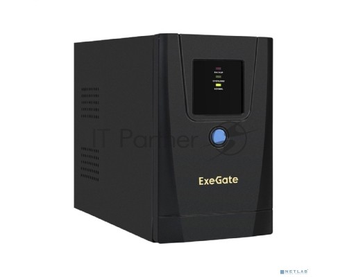 ИБП ExeGate SpecialPro UNB-900.LED.AVR.1SH.2C13 <900VA/500W, LED, AVR,1*Schuko+2*C13, металлический корпус, Black>