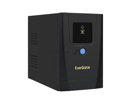 ИБП ExeGate SpecialPro UNB-900.LED.AVR.1SH.2C13 <900VA/500W, LED, AVR,1*Schuko+2*C13, металлический корпус, Black>