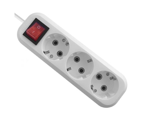 [Сетевые фильтры] Defender Удлинитель L330 16 А, 3 м  [99359] выключатель, с заземлением