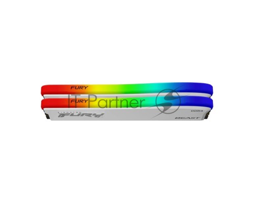 Оперативная память DDR 4 DIMM 32Gb PC28800, 3600Mhz, Kingston FURY Beast White RGB SE (Kit of 2), CL16 (KF436C18BWAK2/32) (retail)