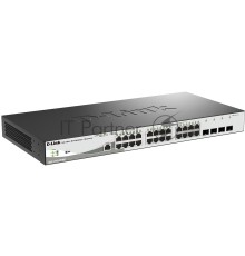 Управляемый коммутатор D-Link DGS-1210-28P/ME/B2A 2 уровня с 24 портами 10/100/1000Base-T и 4 портами 1000Base-X SFP (24 порта с поддержкой PoE 802.3af/802.3at (30 Вт), PoE-бюджет 193 Вт)