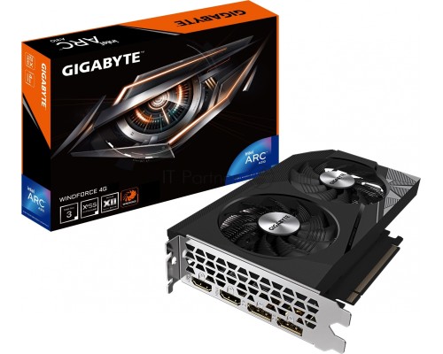 Видеокарта Gigabyte GV-IA310WF2-4GD INTEL ARC A310 4Gb 64bit GDDR6 2000/15500 HDMIx2 DPx2 HDCP Ret