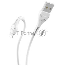 Кабель USB HOCO X37 Cool, USB - Lightning, 2.4А, 1м, белый