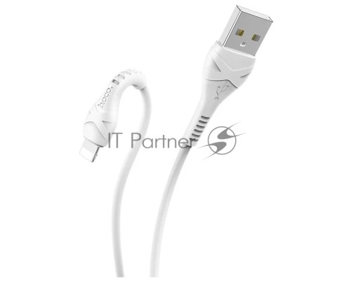 Кабель USB HOCO X37 Cool, USB - Lightning, 2.4А, 1м, белый