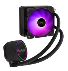 Система водяного охлаждения ExeGate EX293456RUS BlackWater-120.PWM.ARGB (3 PIN 5V ADDRESSABLE RGB подсветка, LGA2066/2011/1366/1150/1151/1155/1156/1200/1700/AM4/FM1/FM2/FM2+/AM2/AM2+/AM3/AM3+, TDP 150W, Fan 120mm, PWM, 800-2000RPM, Hydro bearing, 4pin, 1