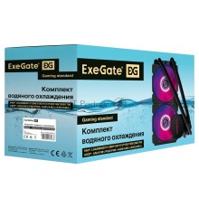Система водяного охлаждения ExeGate EX293457RUS BlackWater-240V2.PWM.RGB (RGB подсветка, LGA2066/2011/1366/1150/1151/1155/1156/1200/1700/AM4/FM1/FM2/FM2+/AM2/AM2+/AM3/AM3+, TDP 220W, Fan 120mm, PWM, 800-2000RPM, Hydro bearing, 4pin, 11-22db, с термопасто