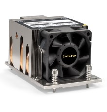 Кулер ExeGate EX293436RUS ESNK-P0063AP4.PWM.2U.SP3.Cu (Al+Cu, 2U, 4 тепл. трубки, LGA SP3, TDP 240W, PWM, 1600-6800RPM, 2 ball bearing, 4pin, 54,3db, 440г, на винтах, с термопастой, Retail box)