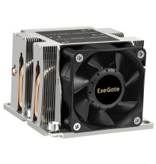 Кулер ExeGate EX293439RUS ESNK-P0068AP4.PWM.2U.3647.Cu (Al+Cu, 2U, 4 тепл. трубки, LGA3647, TDP 205W, PWM, 2100-6800RPM, 2 ball bearing, 4pin, 52db, 430г, на винтах, с термопастой, Retail box)