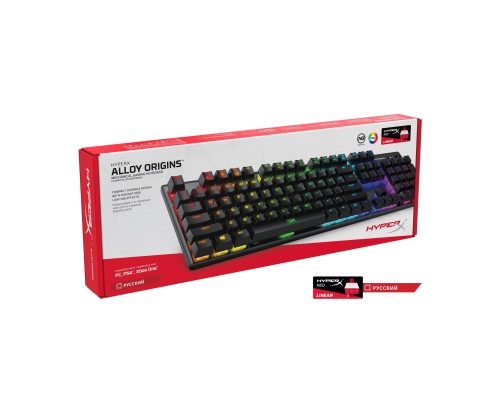 Клавиатура HyperX Alloy Origins RGB механическая черный USB for gamer LED 4P5N9AA